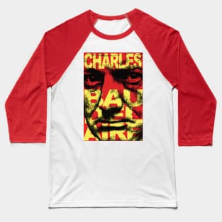 Charles Baudelaire Red and Yellow Baseball T-Shirt